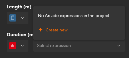 Choose an Arcade expression or create new Choose an Arcade expression or create new